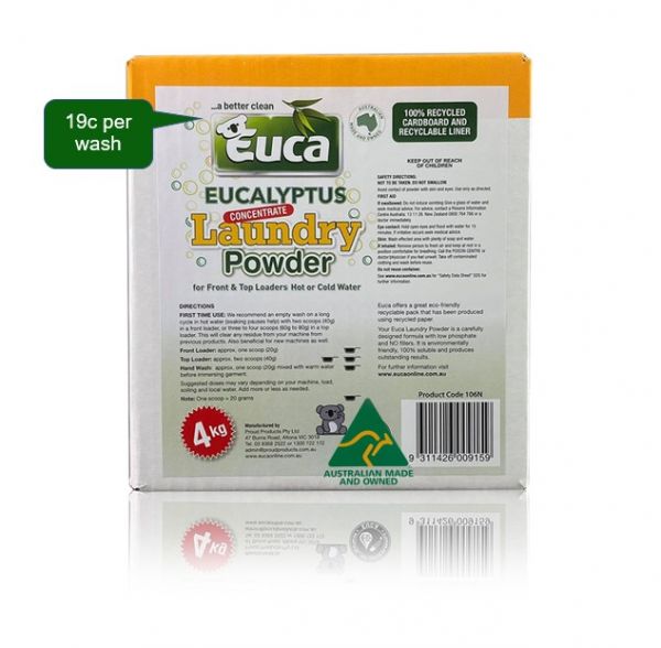 Laundry Powder Concentrate Eucalyptus | 4kg Eco Box | made in Melbourne