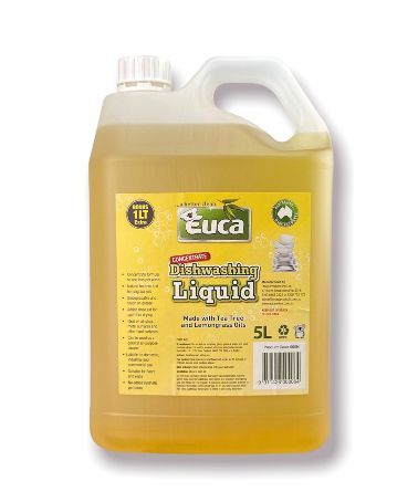 Dish Washing Liquid Eucalyptus, Lemon Grass & Tea Tree Oils - Concentrate - 5L - made in Melbourne