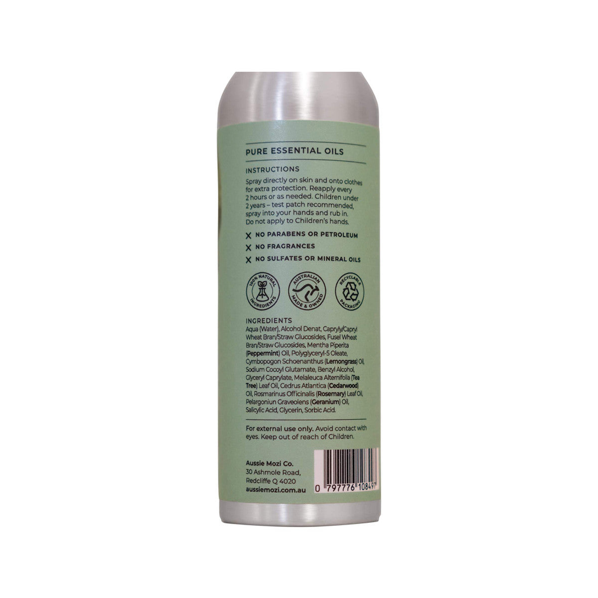 Aussie Mozi Co Natural Outdoor Spray 150ml | made in Australia