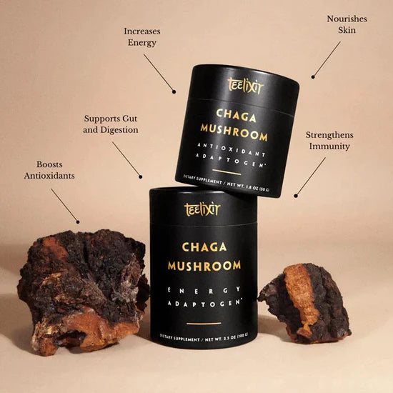 Chaga Mushroom Certified Organic Dual Extract | packaged in Melbourne