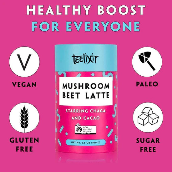 Mushroom Beet Latte with Chaga | made in Australia