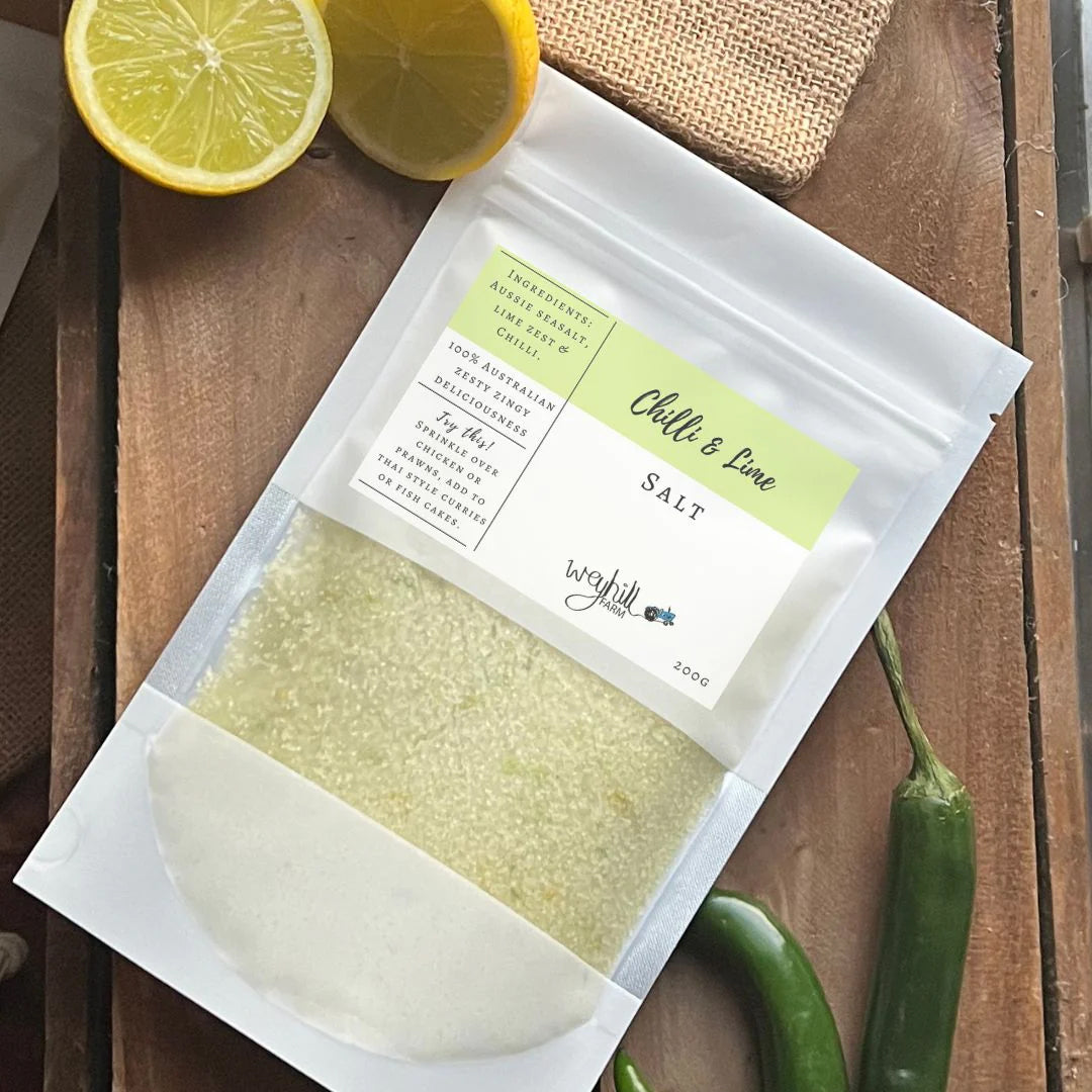 Chilli & Lime Salt 200g Pouch | made in South Gippsland