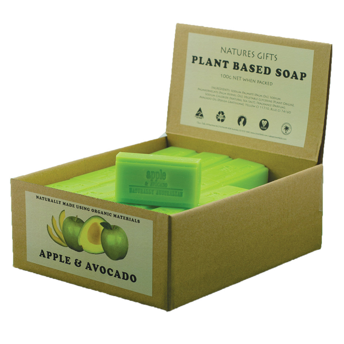 Plant Based Soap Apple & Avocado 100g - Made in Australia