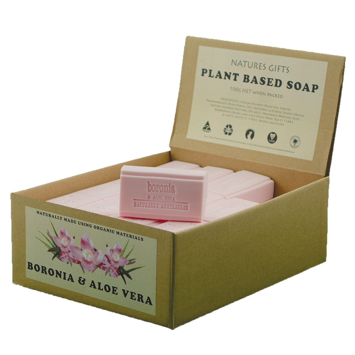 Plant Based Soap Boronia & Aloe Vera 100g - Made in Australia