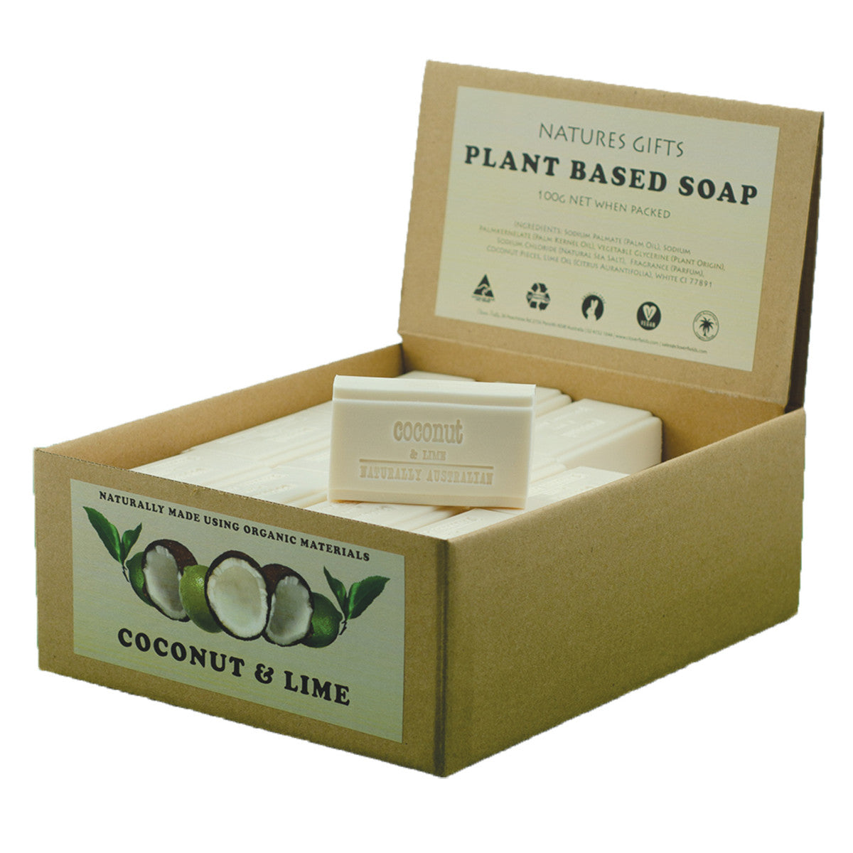 Plant Based Soap Coconut & Lime 100g - Made in Australia