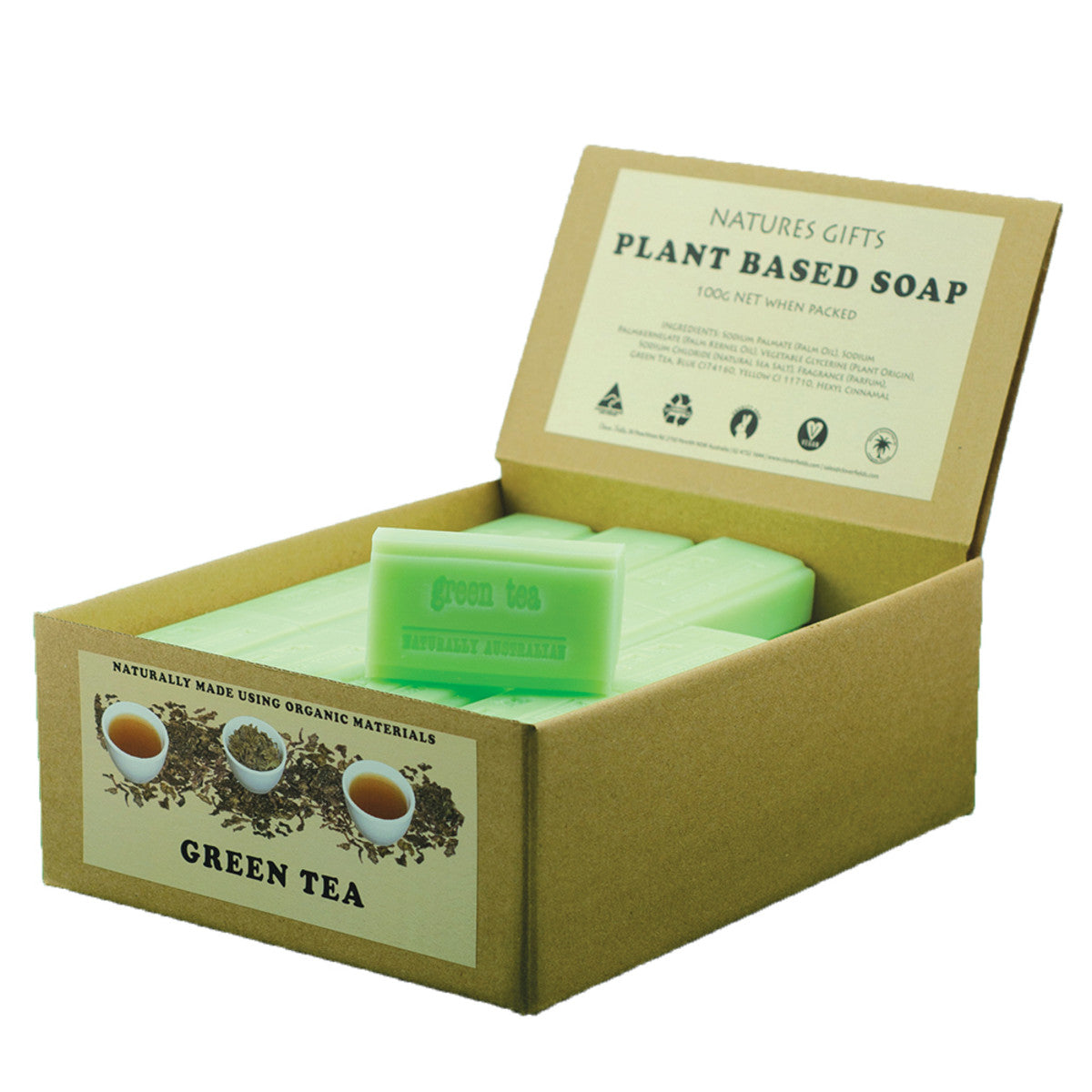 Plant Based Soap Green Tea 100g - Made in Australia