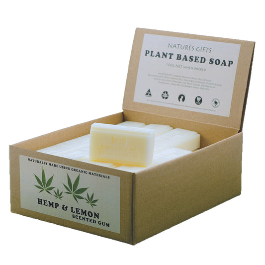 Plant Based Soap Hemp & Lemon Scented Gum 100g - Made in Australia