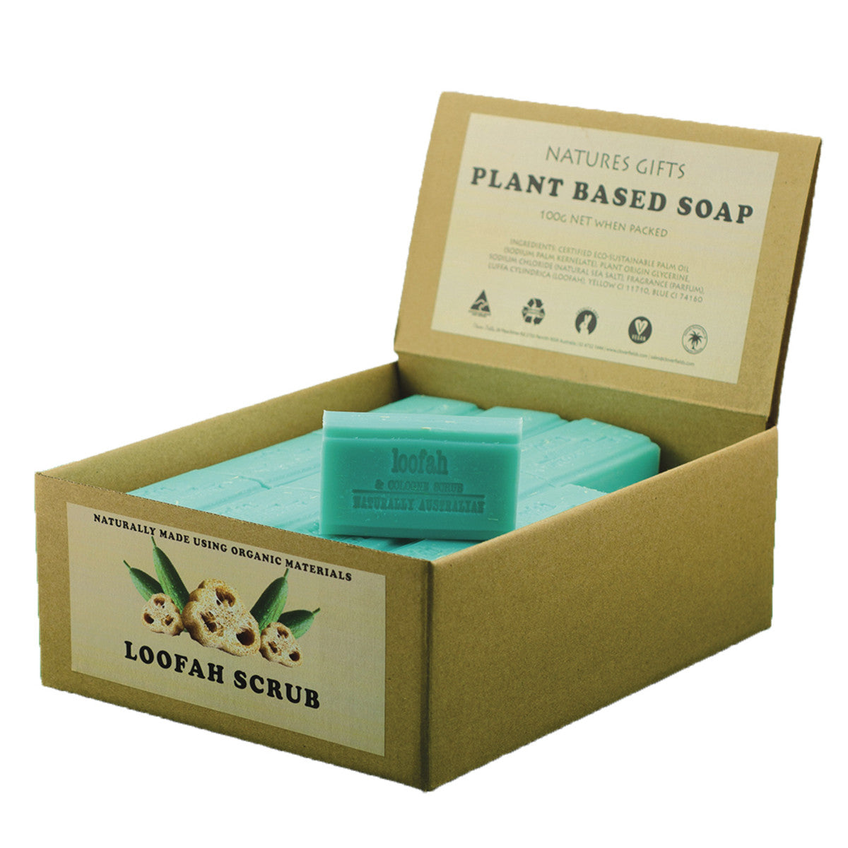 Plant Based Soap Loofah Scrub 100g - Made in Australia