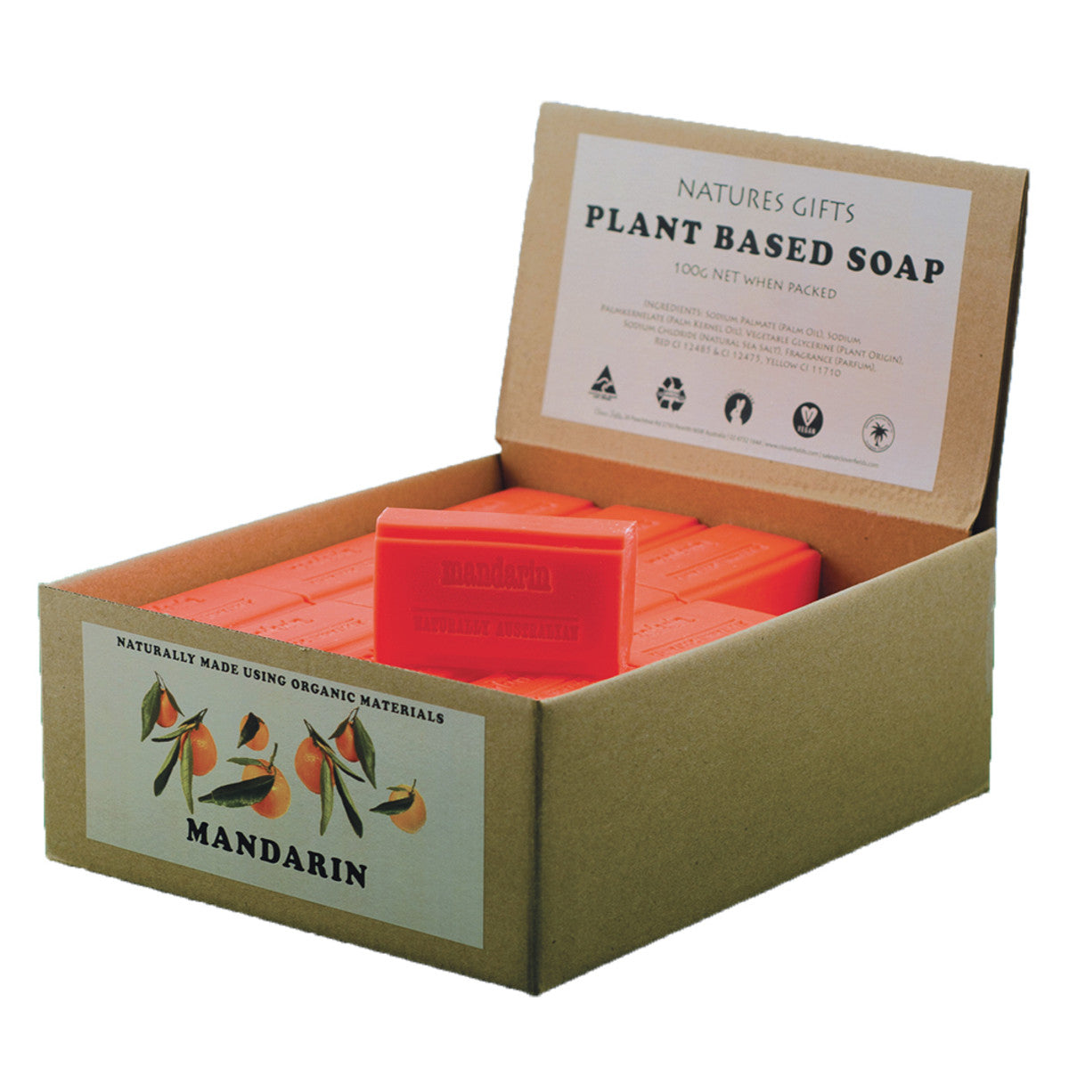 Plant Based Soap Mandarin 100g - Made in Australia