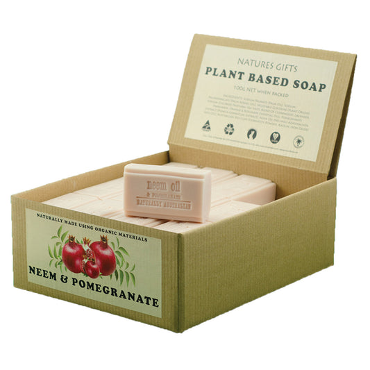 Plant Based Soap Neem Oil & Pomegranate 100g - Made in Australia