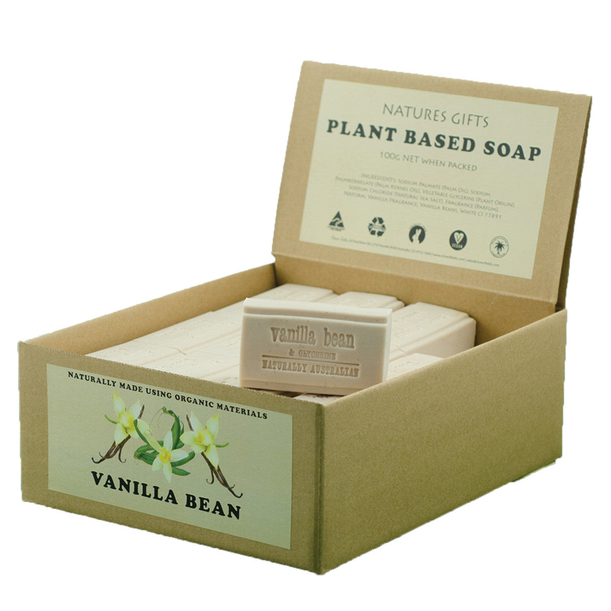 Plant Based Soap Vanilla Bean 100g - Made in Australia