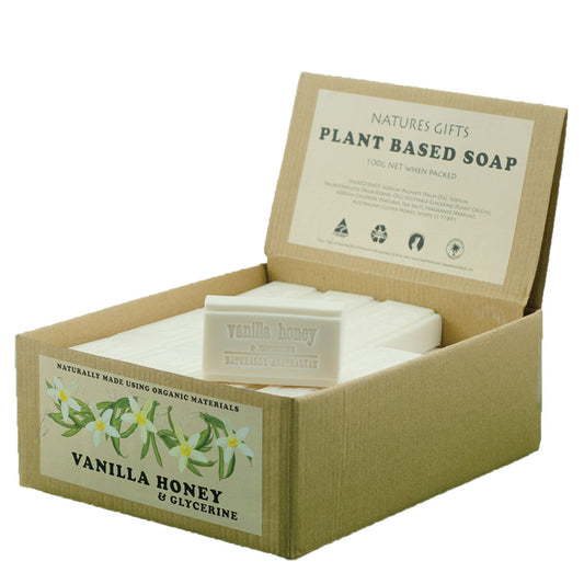 Plant Based Soap Vanilla Honey & Glycerine 100g - Made in Australia