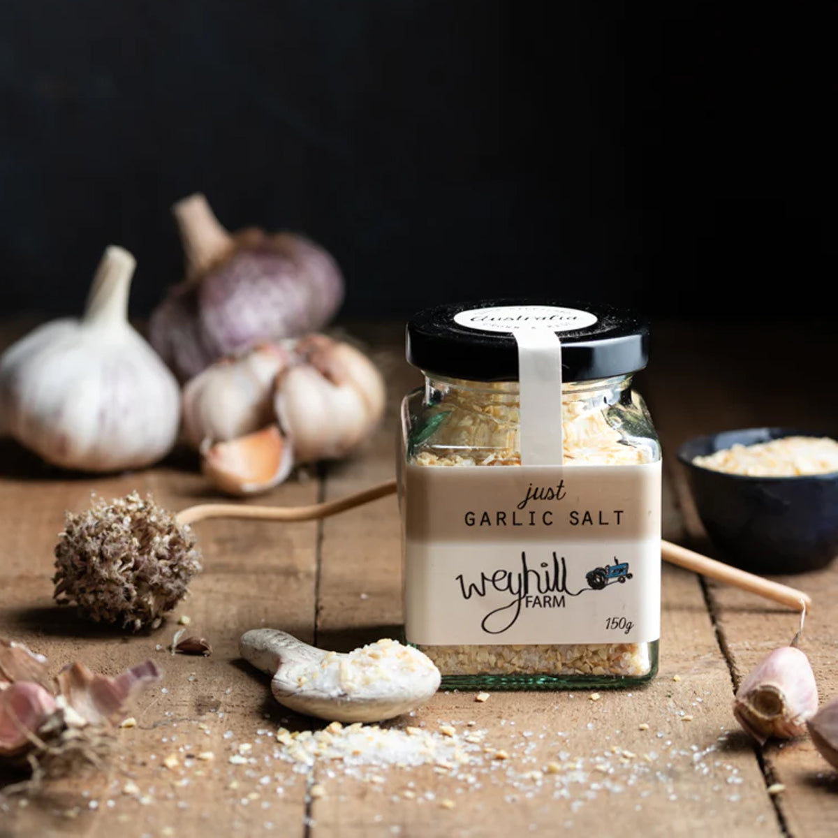 Just Garlic Salt 150g Jar | made in South Gippsland