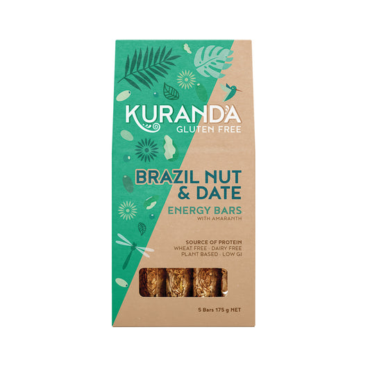 Gluten Free Energy Bars Brazil Nut & Date 35g x 5 Pack | made in Australia