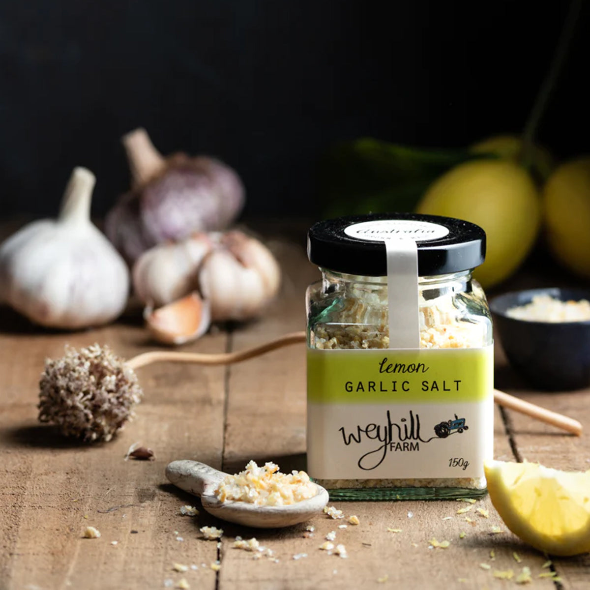 Lemon Garlic Salt 150g Jar | made in South Gippsland