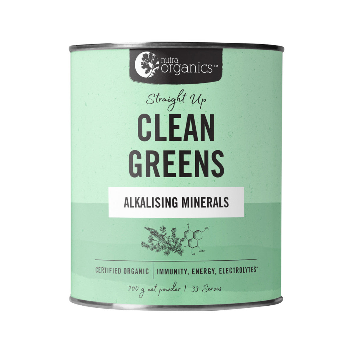 Organic Clean Greens Straight Up 200g | made in Australia