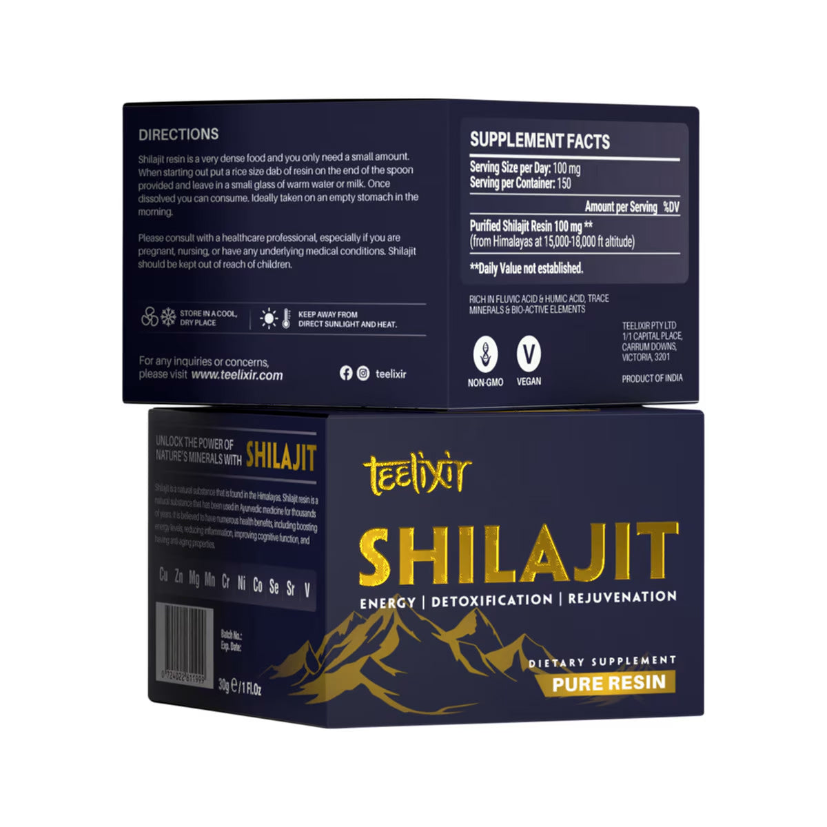 Shilajit Pure Resin 30g | packaged in Melbourne