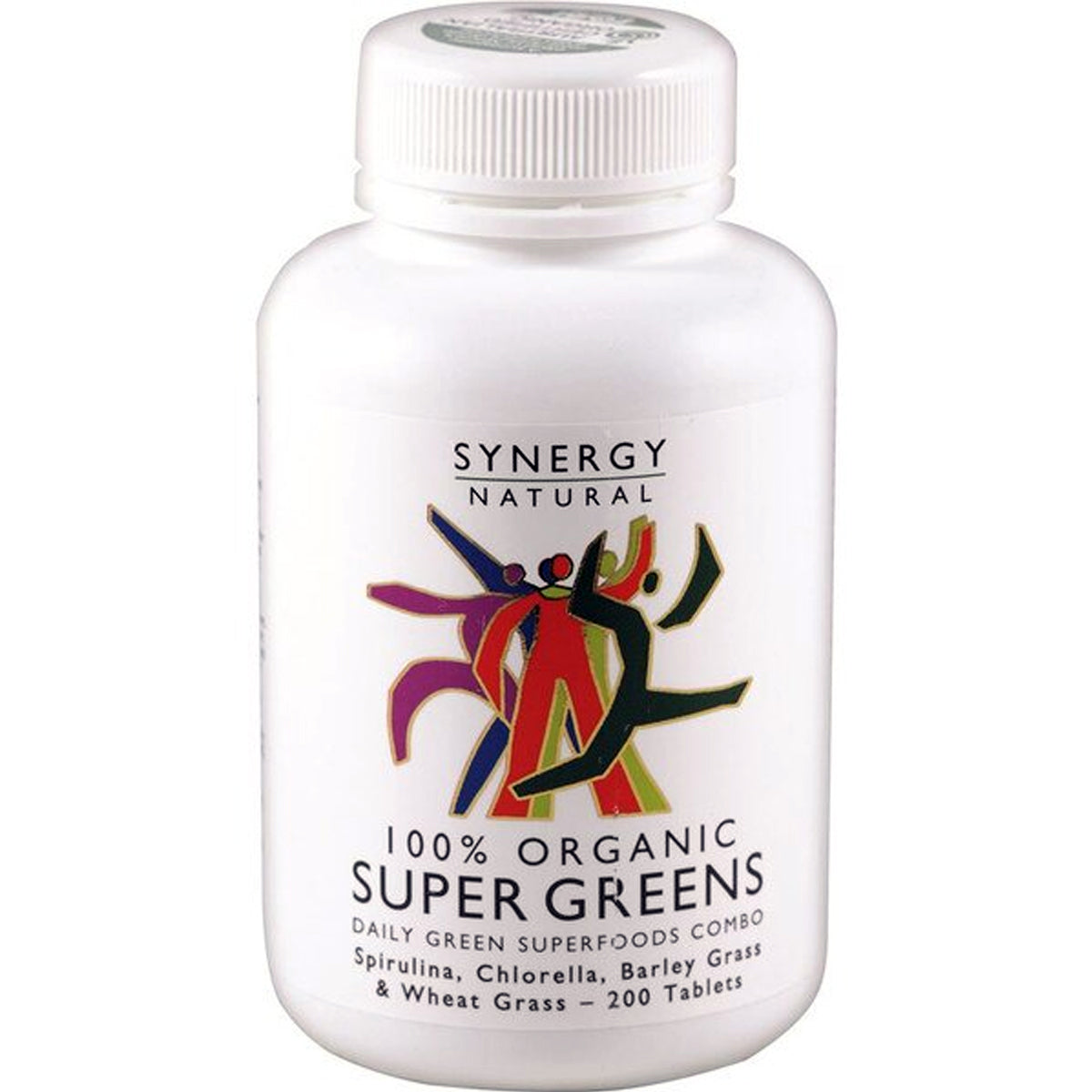 Synergy Natural Organic Super Greens (Spirulina, Chlorella, Barley Grass & Wheat Grass) tablets | Australian-based distributor