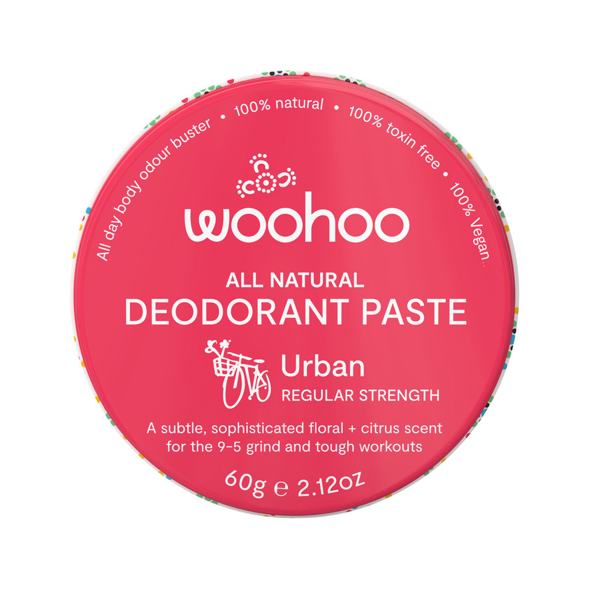 Woohoo Deodorant Paste Urban (Regular Strength) Tin 60g | made in Australia