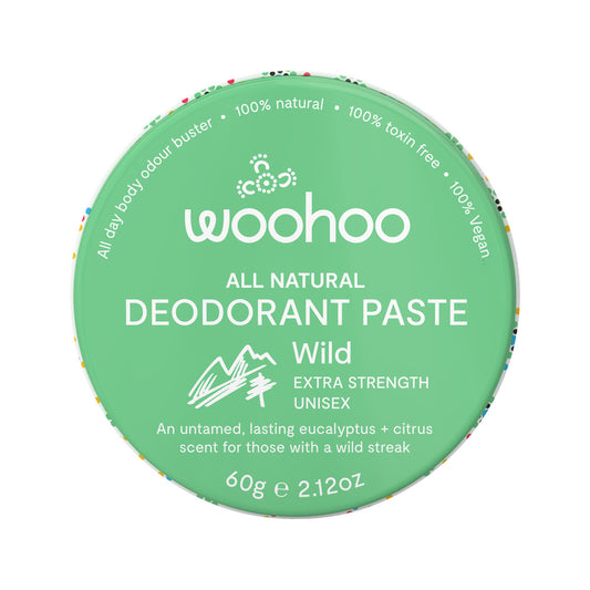 Woohoo Deodorant Paste Wild (Extra Strength Unisex) Tin 60g | made in Australia