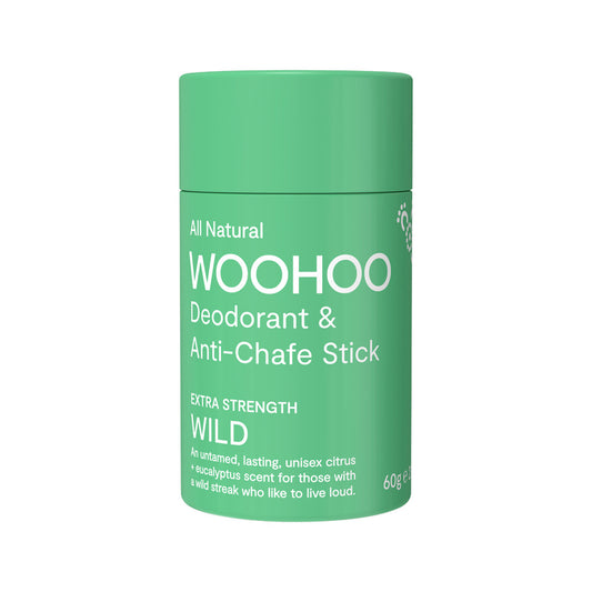 Woohoo Deodorant & Anti-Chafe Stick Wild (Ultra Strength Unisex) 60g | made in Australia