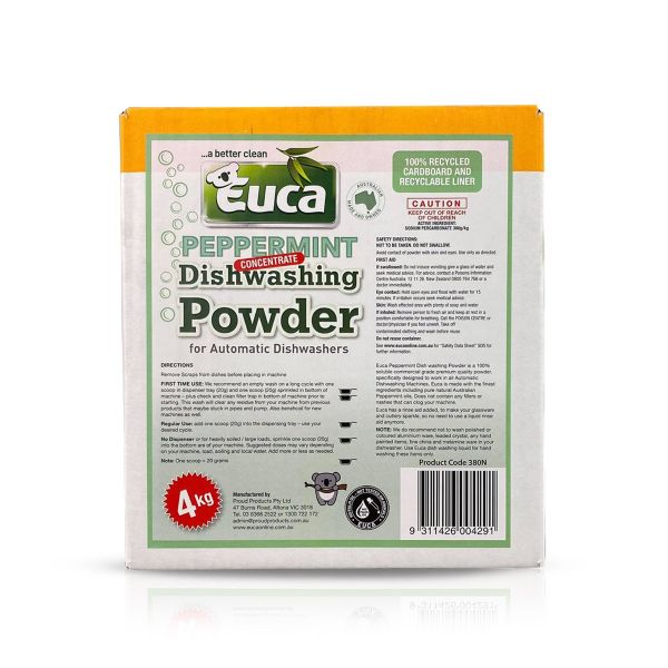 Dish Washing Powder Concentrate - Peppermint - 4kg Eco Box - made in Melbourne