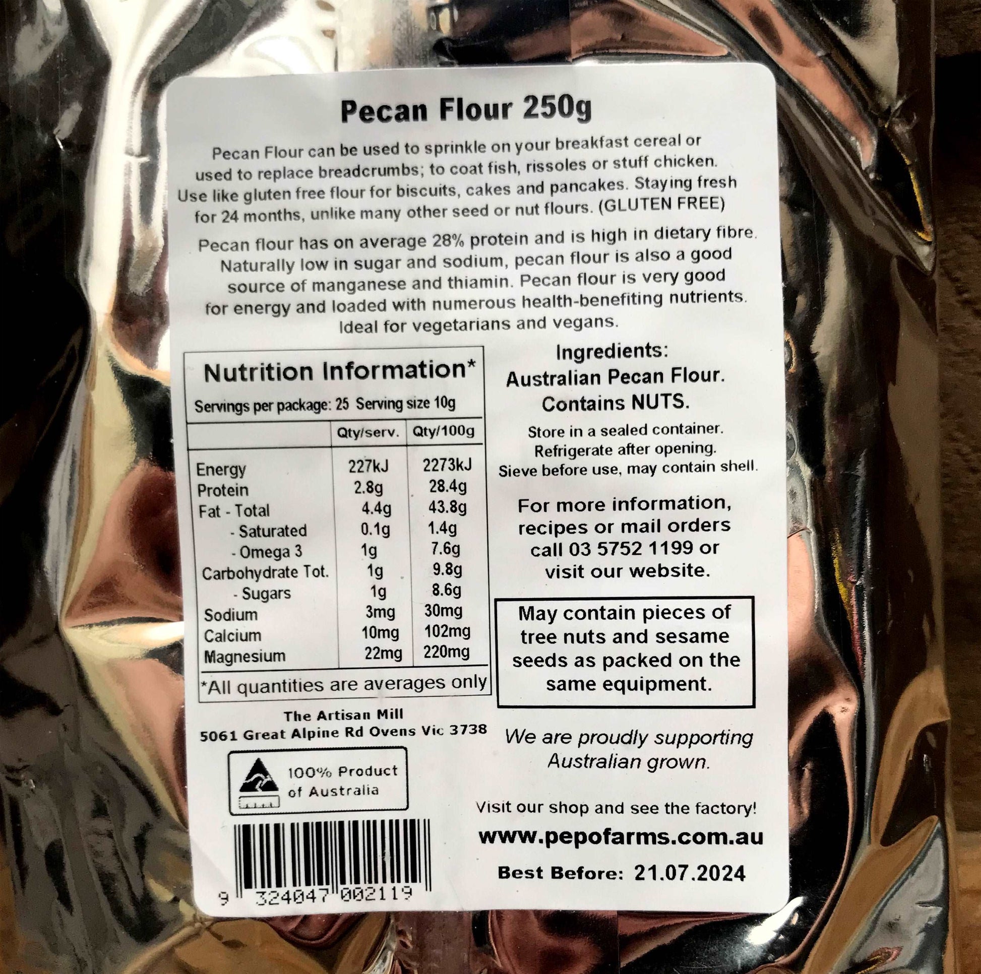 Pecan Flour - 100% Australian