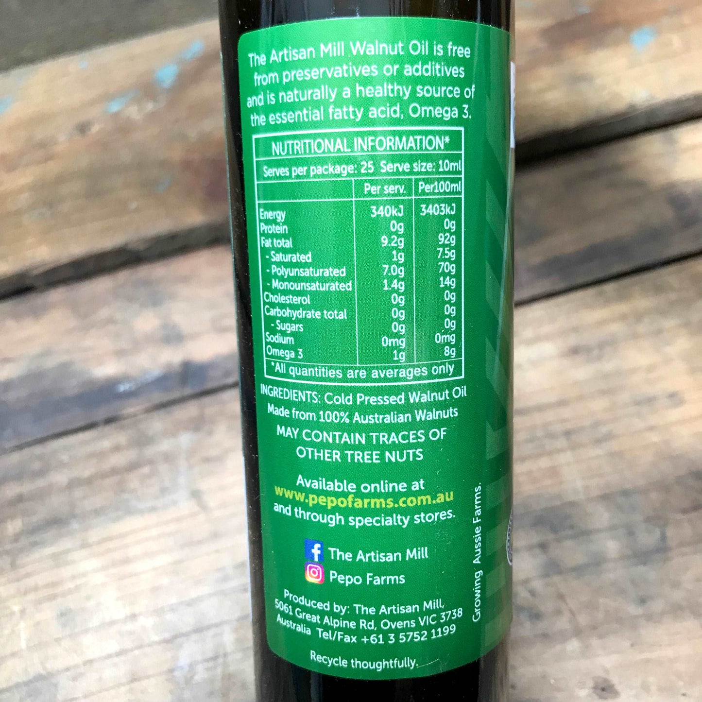 Walnut Oil - 100% Australian